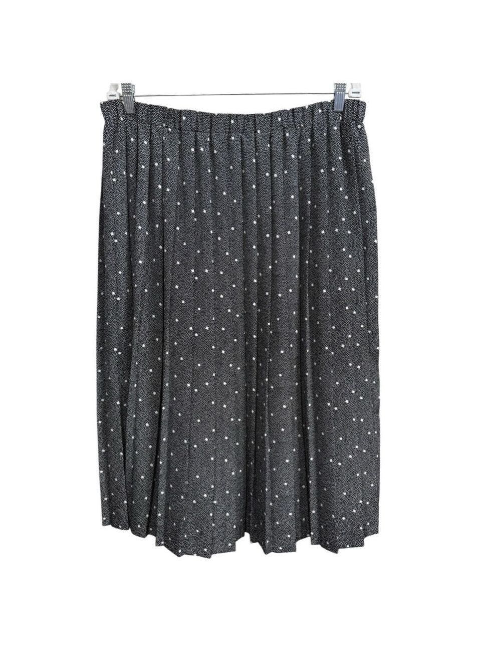 Lady Devon Vintage Polka Dot Pleated Skirt 18W USA Made‎